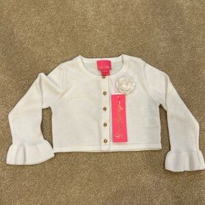 Girls Lilly Pulitzer white cardigan